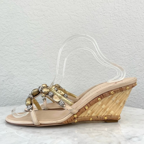 Giuseppe Zanotti Y2K Studded Wedge Sandals Size 41 - Picture 15 of 16